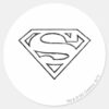 Superman_S-Shield___Simple_Black_Outline_Logo_Classic_Round_Sticker_1 Superman S Shield Simple Black Outline Logo Classic Round Sticker