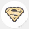 Superman_S-Shield___Tan_Logo_Classic_Round_Sticker_1 Superman S Shield Tan Logo Classic Round Sticker