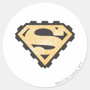 Superman S Shield Tan Logo Classic Round Sticker
