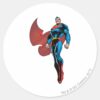 Superman_Stands_Tall_Classic_Round_Sticker_1 Superman Stands Tall Classic Round Sticker