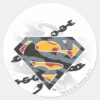 Superman_Stylized___Chains_Logo_Classic_Round_Sticker_1 Superman Stylized Chains Logo Classic Round Sticker