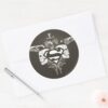 Superman_Stylized___Dark_Skulls_Logo_Classic_Round_Sticker_3 Superman Stylized Dark Skulls Logo Classic Round Sticker