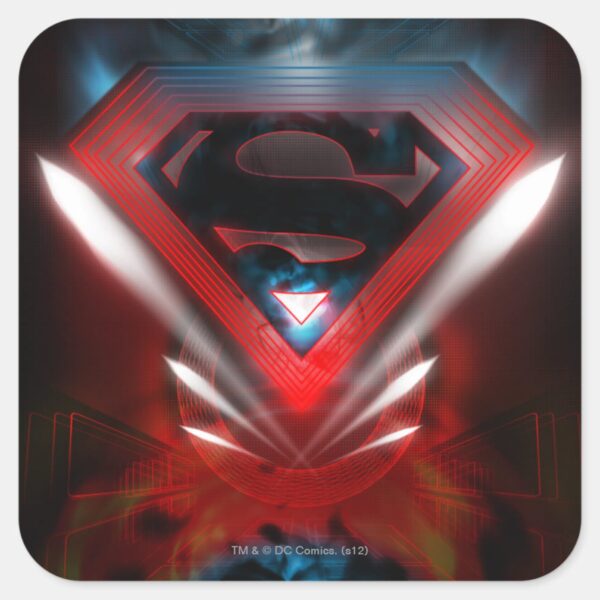 Superman_Stylized___Futuristic_Logo_Square_Sticker_1 Superman Stylized Futuristic Logo Square Sticker