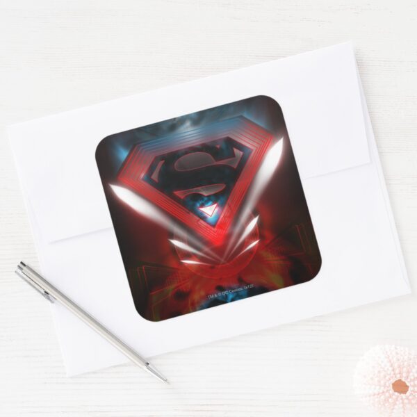 Superman_Stylized___Futuristic_Logo_Square_Sticker_3 Superman Stylized Futuristic Logo Square Sticker