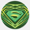 Superman_Stylized___Green_Decorative_Logo_Classic_Round_Sticker_1 Superman Stylized Green Decorative Logo Classic Round Sticker