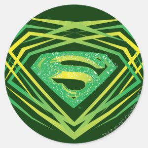 Superman_Stylized___Green_Decorative_Logo_Classic_Round_Sticker_1 Superman Stylized Green Decorative Logo Classic Round Sticker