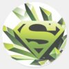 Superman_Stylized___Green_Shield_Logo_Classic_Round_Sticker_1 Superman Stylized Green Shield Logo Classic Round Sticker
