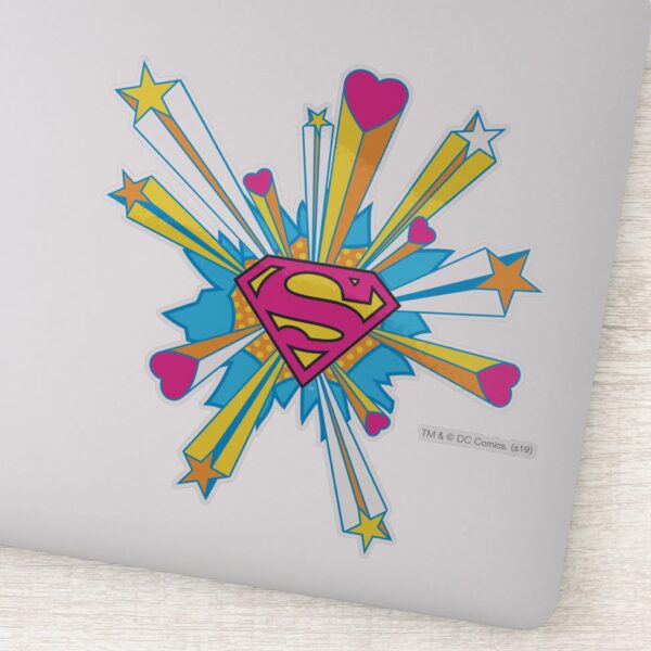 Superman_Stylized___Pink_with_Hearts_Logo_Sticker_1 Superman Stylized Pink With Hearts Logo Sticker