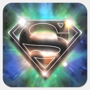 Superman_Stylized___Shiny_Burst_Logo_Square_Sticker_1 Superman Stylized Shiny Burst Logo Square Sticker