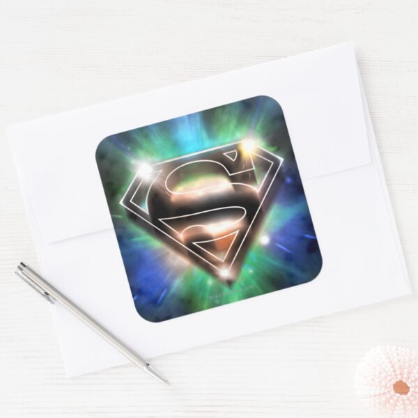 Superman_Stylized___Shiny_Burst_Logo_Square_Sticker_3 Superman Stylized Shiny Burst Logo Square Sticker