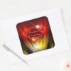 Superman_Stylized___Shiny_Red_Outline_Logo_Square_Sticker_3 Superman Stylized Shiny Red Outline Logo Square Sticker