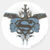 Superman_Stylized___Skulls_-_Blue_Logo_Classic_Round_Sticker_1 Superman Stylized Skulls Blue Logo Classic Round Sticker