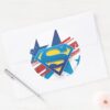 Superman_Stylized___Stars_and_Stripes_Logo_Classic_Round_Sticker_3 Superman Stylized Stars And Stripes Logo Classic Round Sticker