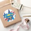 Superman_Stylized___Stars_and_Stripes_Logo_Classic_Round_Sticker_5 Superman Stylized Stars And Stripes Logo Classic Round Sticker