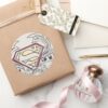 Superman_Stylized___Texture_Logo_Classic_Round_Sticker_5 Superman Stylized Texture Logo Classic Round Sticker
