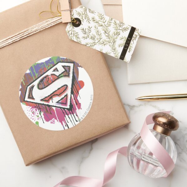 Superman_Stylized___Twisted_Innocence_Logo_Classic_Round_Sticker_5 Superman Stylized Twisted Innocence Logo Classic Round Sticker