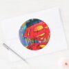 Superman_Stylized___Urban_Spraypaint_Logo_Classic_Round_Sticker_3 Superman Stylized Urban Spraypaint Logo Classic Round Sticker