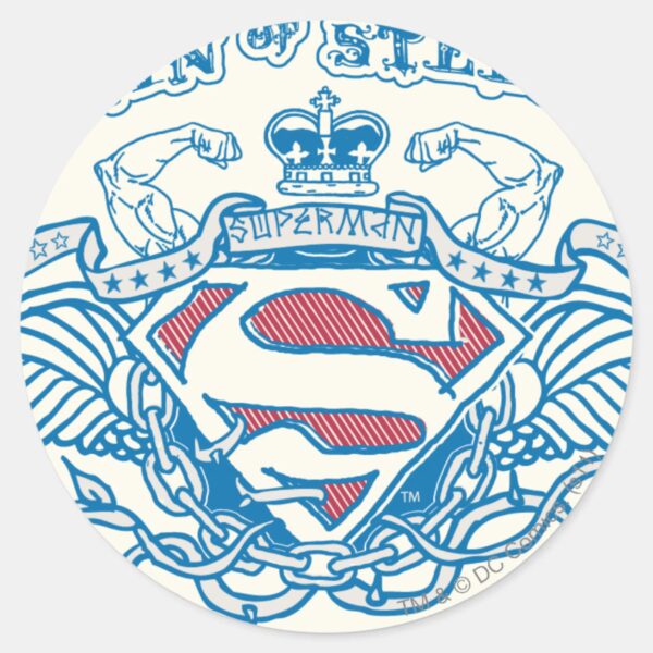 Superman_Stylized___Wings_and_Arms_Logo_Classic_Round_Sticker_1 Superman Stylized Wings And Arms Logo Classic Round Sticker