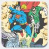 Superman_&_Green_Lantern_Fight_Brainiac_Square_Sticker_1 Superman Green Lantern Fight Brainiac Square Sticker