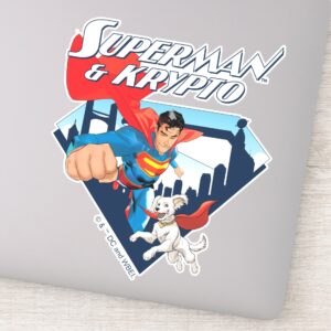 Superman_&_Krypto_Soar_Sticker_1 Superman Krypto Soar Sticker