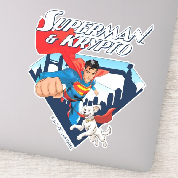 Superman Krypto Soar Sticker