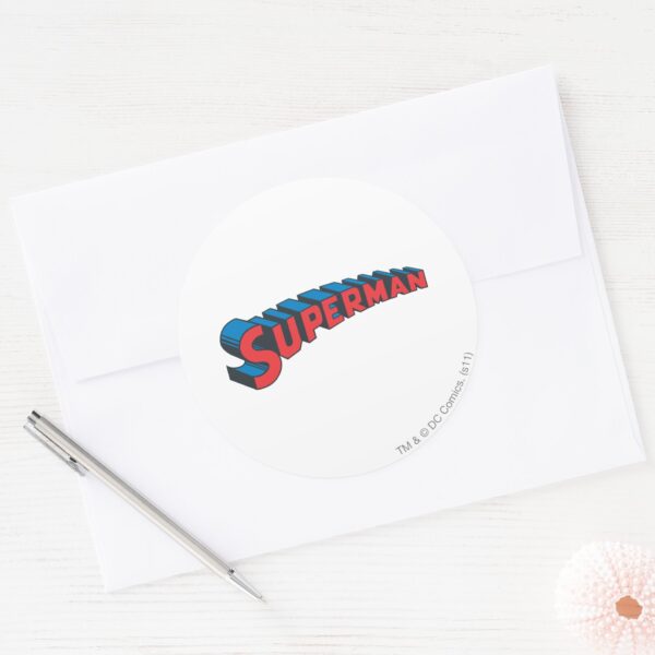 Superman___Classic_Logo_Classic_Round_Sticker_3 Superman Classic Logo Classic Round Sticker