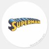 Superman___Classic_Name_Logo_Classic_Round_Sticker_1 Superman Classic Name Logo Classic Round Sticker