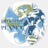 Superman___Defending_the_Planet_Classic_Round_Sticker_1 Superman Defending The Planet Classic Round Sticker