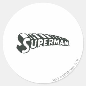 Superman___Grunge_Letters_Logo_Classic_Round_Sticker_1 Superman Grunge Letters Logo Classic Round Sticker