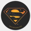Superman___Halloween_Inspired_Logo_Classic_Round_Sticker_1 Superman Halloween Inspired Logo Classic Round Sticker