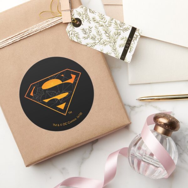 Superman___Halloween_Inspired_Logo_Classic_Round_Sticker_5 Superman Halloween Inspired Logo Classic Round Sticker