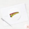 Superman___Yellow_Red_Letters_Logo_Classic_Round_Sticker_3 Superman Yellow Red Letters Logo Classic Round Sticker