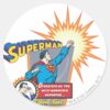 Superman And Clark Kent Classic Round Sticker