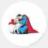 Superman_and_Krypto_Classic_Round_Sticker_1 Superman And Krypto Classic Round Sticker