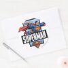 Superman_and_Logo_Bordered_Classic_Round_Sticker_3 Superman And Logo Bordered Classic Round Sticker