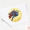 Superman_breaks_chains_classic_round_sticker_3 Superman Breaks Chains Classic Round Sticker