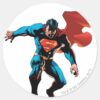 Superman_in_Shadow_Classic_Round_Sticker_1 Superman In Shadow Classic Round Sticker