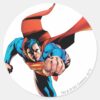 Superman_moving_forward_classic_round_sticker_1 Superman Moving Forward Classic Round Sticker