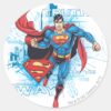 Superman_with_Logo_Classic_Round_Sticker_1 Superman With Logo Classic Round Sticker