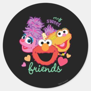 Sweet Best Friends Characters Classic Round Sticker