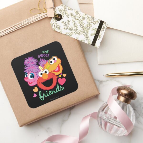 Sweet_Best_Friends_Characters_Square_Sticker_5 Sweet Best Friends Characters Square Sticker