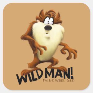 TAZ™-_Wild_Man_Square_Sticker_1 TAZ™ Wild Man Square Sticker