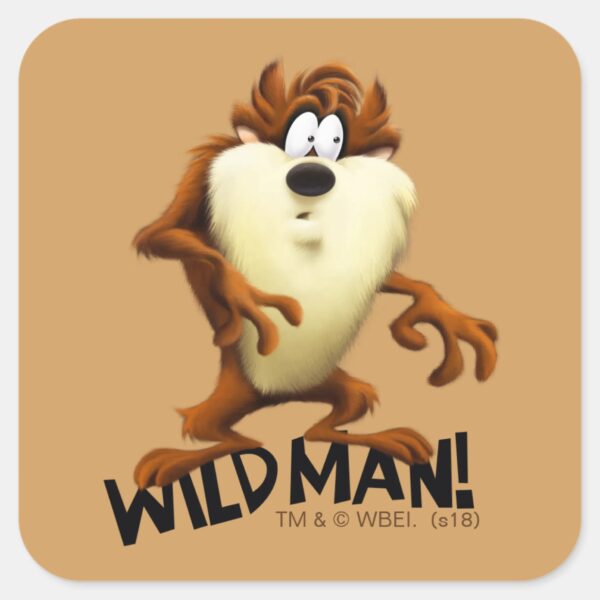 TAZ™-_Wild_Man_Square_Sticker_1 TAZ™ Wild Man Square Sticker