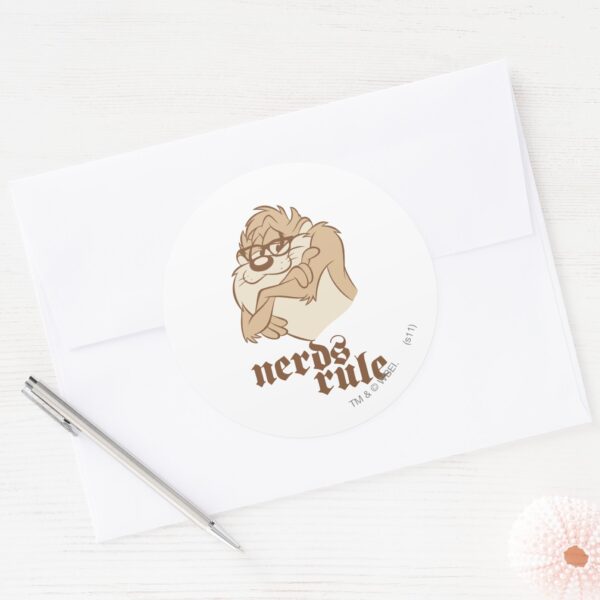 TAZ™ Nerds Rule Classic Round Sticker
