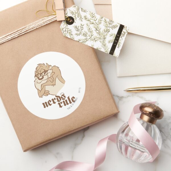 TAZ™ Nerds Rule Classic Round Sticker