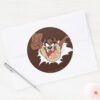 TAZ™ Bursting Through Page Classic Round Sticker
