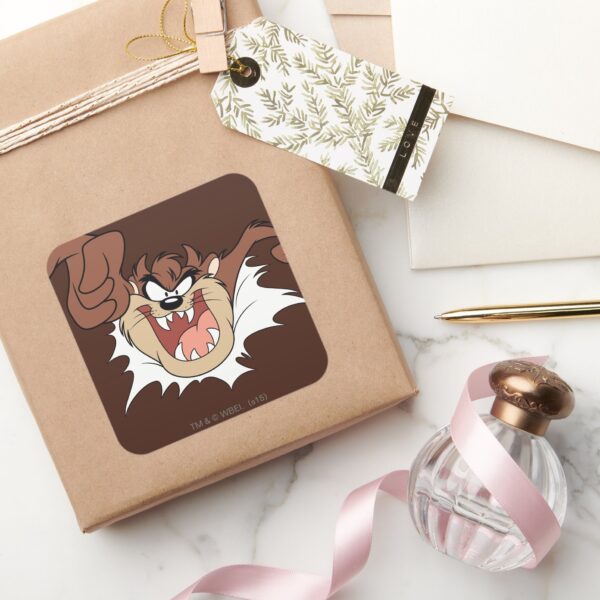 TAZ™_Bursting_Through_Page_Square_Sticker_5 TAZ™ Bursting Through Page Square Sticker