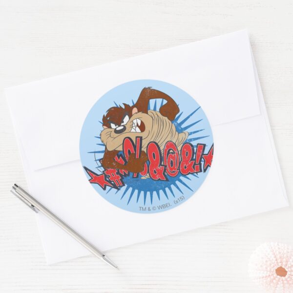 TAZ™_Censored_Classic_Round_Sticker_3 TAZ™ Censored Classic Round Sticker