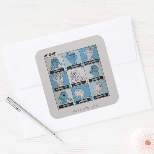 TAZ™_Emotion_Checkbox_Square_Sticker_3 TAZ™ Emotion Checkbox Square Sticker