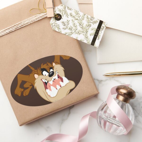 TAZ™_Evil_Grin_Oval_Sticker_5 TAZ™ Evil Grin Oval Sticker